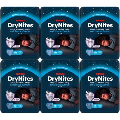 Drynites Emici Gece Külodu/Külot Bez Erkek 13+ Yaş (48-60KG) X Large 120 Adet Mega Pk (6PK*20)