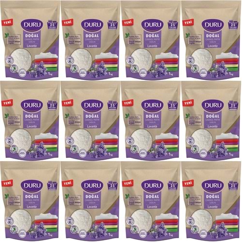 Duru Doğal Granül Matik Sabun Tozu Lavanta 12KG (12PK*1) (300 Yıkama)