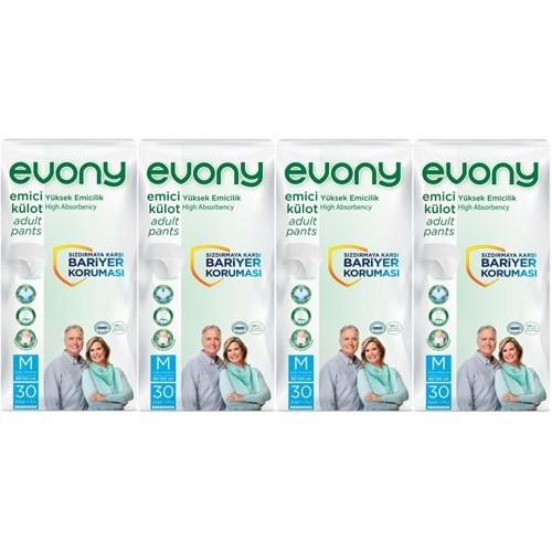 Evony Hasta Bezi Yetişkin Emici Külot M-Orta 120 Adet (4PK*30)