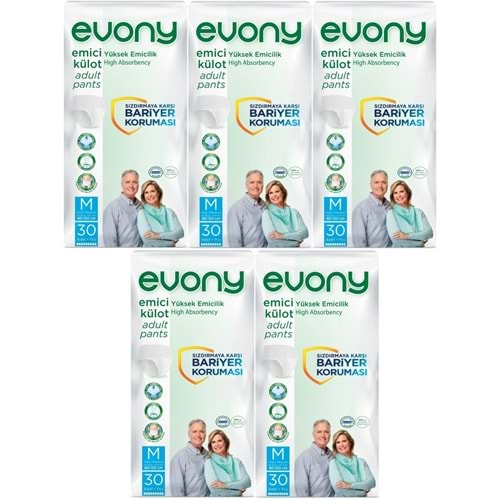 Evony Hasta Bezi Yetişkin Emici Külot M-Orta 150 Adet (5PK*30)