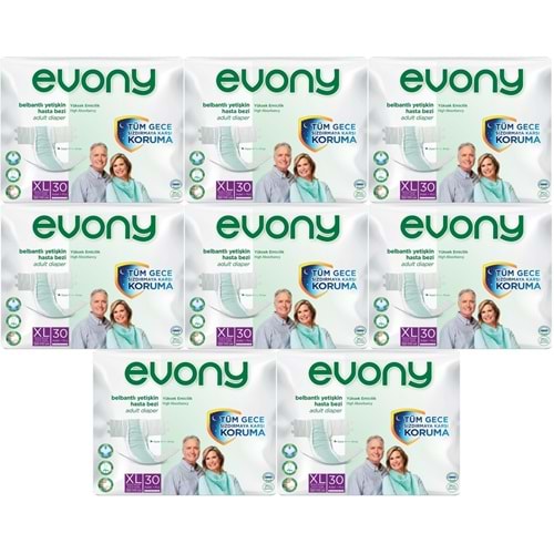 Evony Hasta Bezi Yetişkin Bel Bantlı Tekstil Yüzey Ekstra Büyük (XL) 240 Adet (8PK*30)