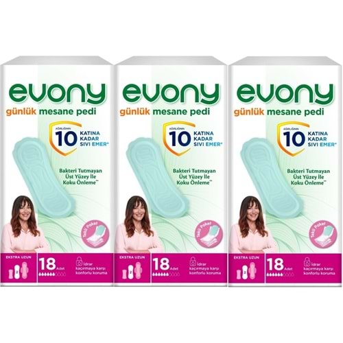 Evony Günlük Mesane Pedi Ekstra Uzun 54 Adet (3PK*18)