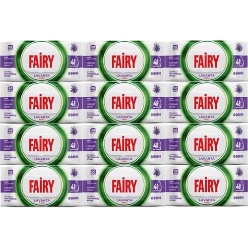 Fairy Yüzey Temizlik Havlusu 100 Yaprak Lavanta Yağlı - Beyaz Sirke -Karbonat (12Li Set) 1200 Yaprak