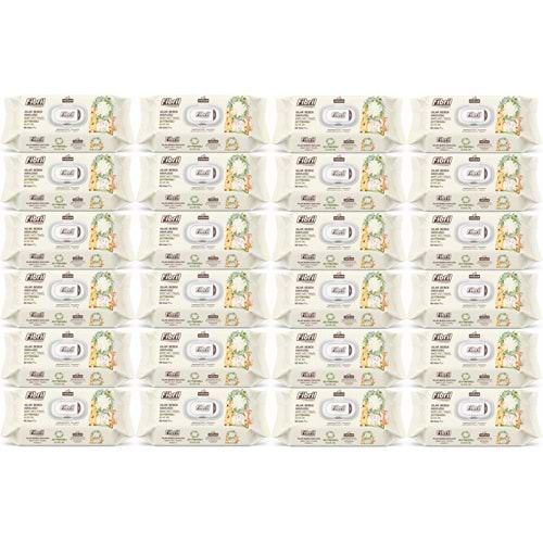 Fibril Islak Havlu Bebek Mendil 90 Yaprak Zeytinyağlı Plastik Kapaklı (24 Lü Set) 2160 Yaprak