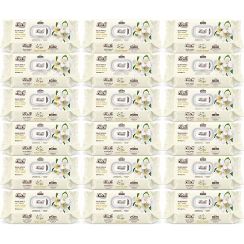 Fibril Islak Havlu Mendil 90 Yaprak Gizemli Yasemin Plastik Kapaklı (18 Li Set) 1620 Yaprak