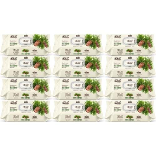 Fibril Islak Havlu Mendil 90 Yaprak Mistik Sedir Ağacı Plastik Kapaklı (12 Li Set) 1080 Yaprak