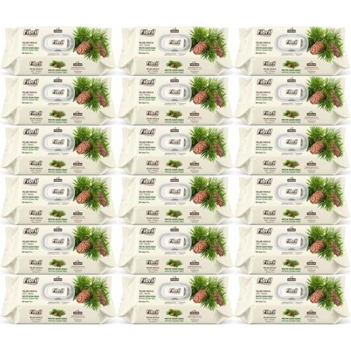 Fibril Islak Havlu Mendil 90 Yaprak Mistik Sedir Ağacı Plastik Kapaklı (18 Li Set) 1620 Yaprak