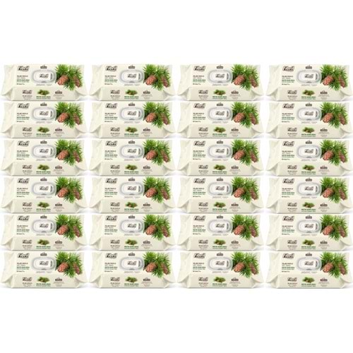 Fibril Islak Havlu Mendil 90 Yaprak Mistik Sedir Ağacı Plastik Kapaklı (24 Lü Set) 2160 Yaprak