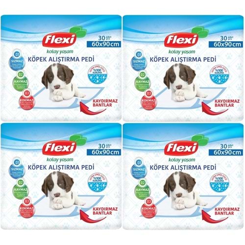 Flexi Evcil Hayvan Köpek Alıştırma Tuvalet Eğitim Pedi 60*90 CM 120 Adet
