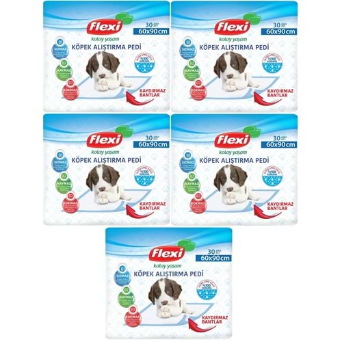 Flexi Evcil Hayvan Köpek Alıştırma Tuvalet Eğitim Pedi 60*90 CM 150 Adet