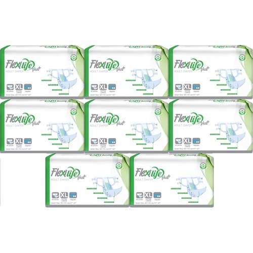Flexi Life Yetişkin Hasta Bezi Bel Bantlı Tekstil Yüzeyli XL Ekstra Büyük (240 Adet)