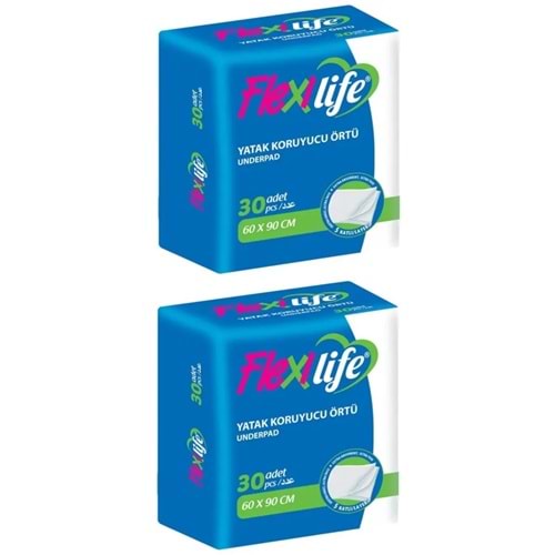 Flexi Life Hasta Alt Açma Yatak Koruyucu Örtü 60*90CM Klasik 60 Adet (2Pk*30)