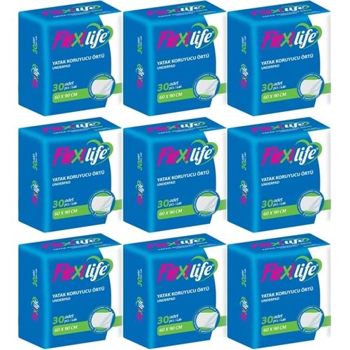 Flexi Life Hasta Alt Açma Yatak Koruyucu Örtü 60*90CM Klasik 270 Adet (9Pk*30)