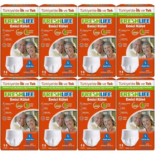FreshLife Emici Külot Hasta Bezi Large - Büyük - L 240 Adet (8PK*30)