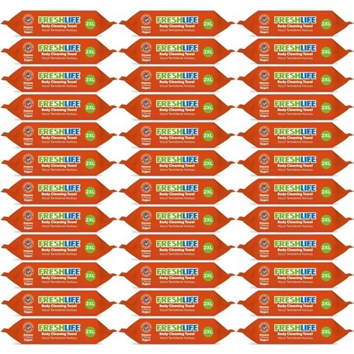 Freshlife Hasta Vücut Temizleme Islak Mendil Havlu 50 Yaprak XL (36 Lı Set)