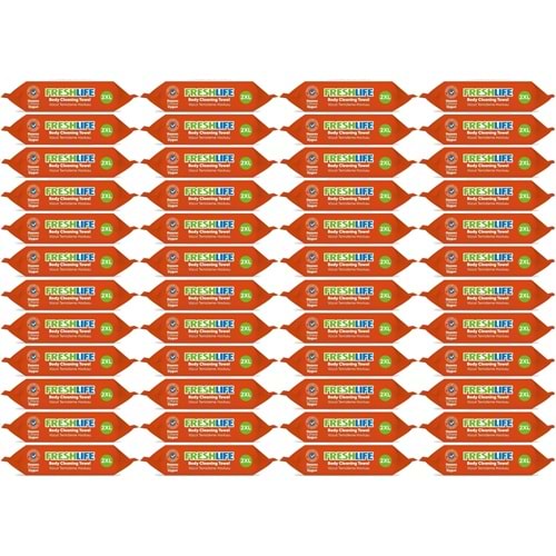 Freshlife Hasta Vücut Temizleme Islak Mendil Havlu 50 Yaprak XL (48 Li Set)