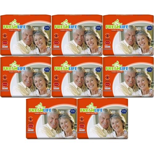 FreshLife Yetişkin Hasta Bezi Bel Bantlı L - Large - Büyük 240 Adet (8PK*30)