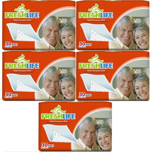FreshLife Hasta Yatak Koruyucu 90*180CM 150 Adet (5PK*30)