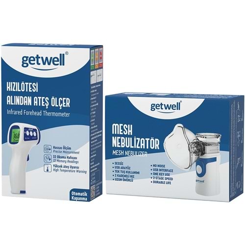 Getwell (Avantaj Pk 1) Ateş Ölçer Kızıl Ötesi Alından - Temassız / Mesh Nebulizatör Şarjlı