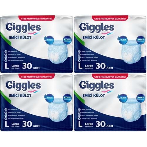 Giggles Hasta Bezi Yetişkin Emici Külot L-Büyük 120 Adet (4Pk*30)