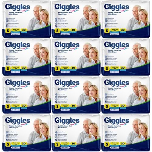 Giggles Hasta Bezi Yetişkin Bel Bantlı Tekstil Yüzey Küçük - Small (S) 360 Adet (12PK*30)