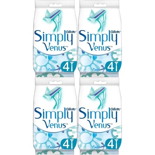 Gillette Simply Venus 2 Kullan At Kadın Tıraş Bıçağı 16 Lı Set (4PK*4)