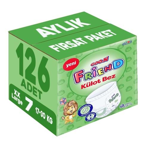 Goon Friend Külot Bebek Bezi Beden:7 (17-30KG) XX Large 126 Adet Aylık Fırsat Pk