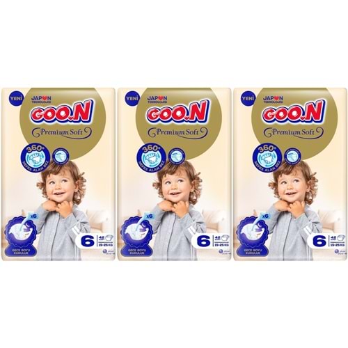 Goon Premium Soft Bebek Bezi Beden:6 (15-25KG) Extra Large 126 Adet Aylık Fırsat Pk