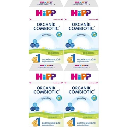 Hipp Organik Combiotic Bebek Sütü 800GR No:1 (0-6 Ay) (4 Lü Set)