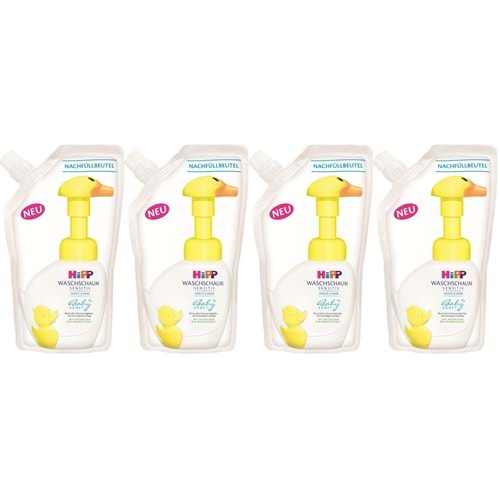Hipp Babysanft Bebek/Çoçuk El Yıkama Köpüğü 250ML (Yedek Poşet) (4 Lü Set)