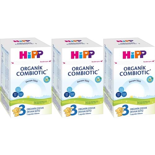 Hipp Organik Combiotic Bebek Devam Sütü 800GR No:3 (9. Aydan İtibaren) (3 Lü Set)