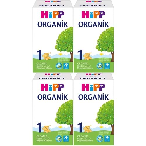 Hipp Organik Bebek Sütü 600GR No:1 (1. Aydan İtibaren) (4 Lü Set)