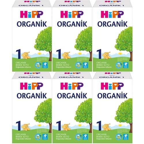 Hipp Organik Bebek Sütü 600GR No:1 (1. Aydan İtibaren) (6 Lı Set)