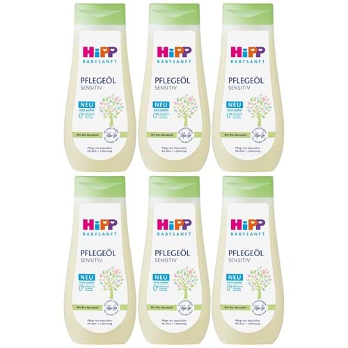 Hipp Babysanft Bebek Bakım Yağı/Pelegeöl Sensıtıv 200ML (6 Lı Set)