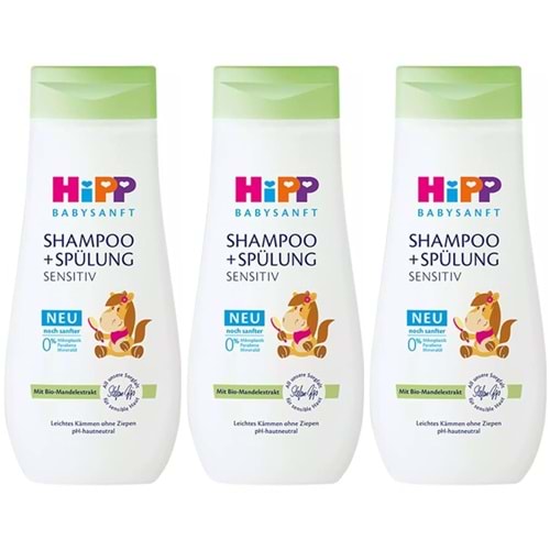 Hipp Babysanft Çoçuk Şampuanı (Shampoo +Spülung) Sensıtive 200ML (3 Lü Set)