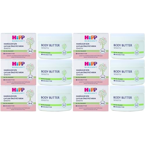 Hipp Mamasanft Hamileler için Çatlak Önleyici Krem Sensıtıv 200ML (6 Lı Set)