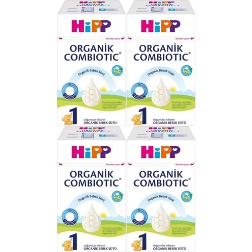 Hipp Organik Combiotic Bebek Sütü 600GR No:1 (0-6 Ay) (4 Lü Set)