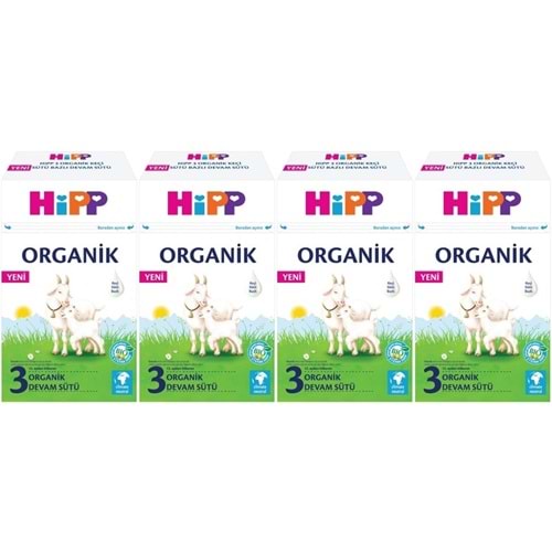 Hipp Organik Keçi Sütü Bazlı Devam Sütü 400GR No:3 (12.Aydan İtibaren) (4 Lü Set)