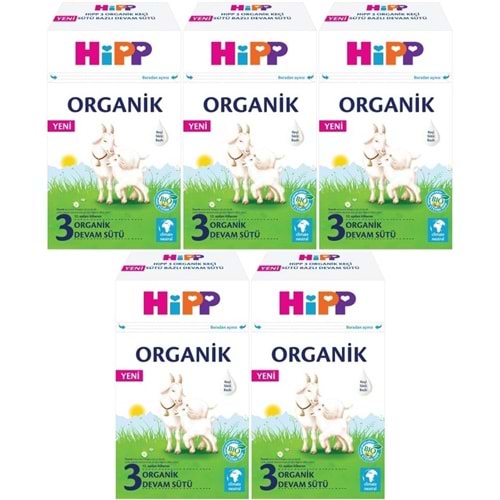 Hipp Organik Keçi Sütü Bazlı Devam Sütü 400GR No:3 (12.Aydan İtibaren) (5 Li Set)