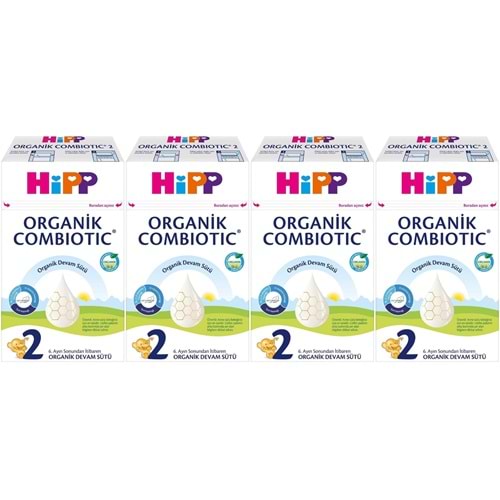 Hipp Organik Combiotic Devam Sütü 600GR No:2 (6-12 Ay) (4 Lü Set)