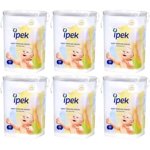 İpek Bebek Temizleme Pamuğu 360 Adet (6Pk*60)