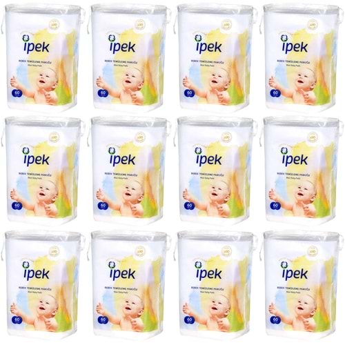 İpek Bebek Temizleme Pamuğu 720 Adet (12Pk*60)