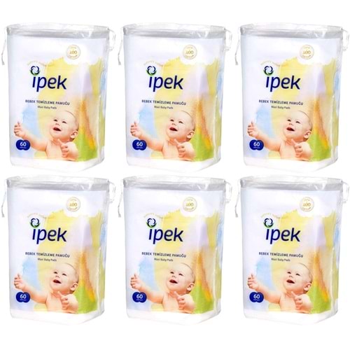 İpek Bebek Temizleme Pamuğu 360 Adet (6Pk*60)