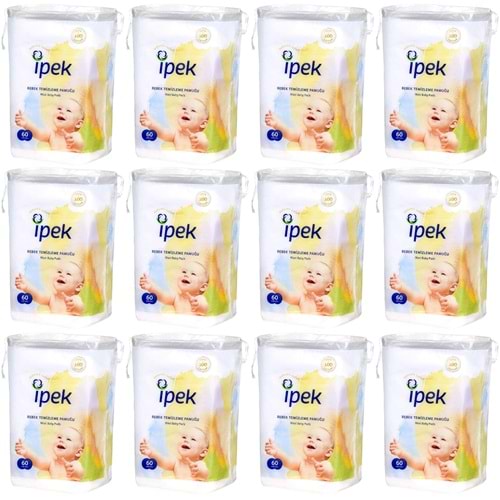 İpek Bebek Temizleme Pamuğu 720 Adet (12Pk*60)