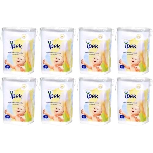 İpek Bebek Temizleme Pamuğu 480 Adet (8Pk*60)