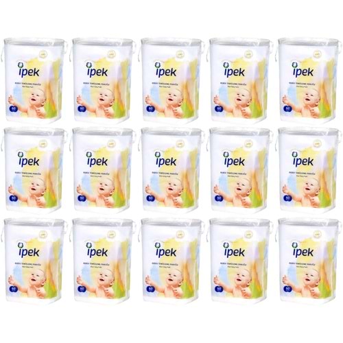 İpek Bebek Temizleme Pamuğu 900 Adet (15Pk*60)
