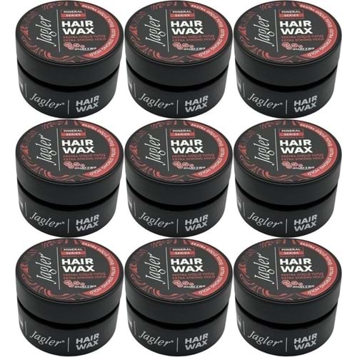 Jagler Süper Wax 150ML Extra Strong hold - Ekstra Güçlü Tutuş (9 Lu Set)