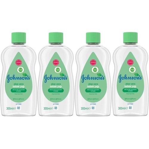 Johnsons Baby Bebek Yağı 300ML Aleo Vera (4 Lü Set)
