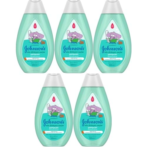 Johnsons Baby Bebek Şampuanı 500ML Kral Şakir Söz Dinleyen Saçlar (5 Li Set)