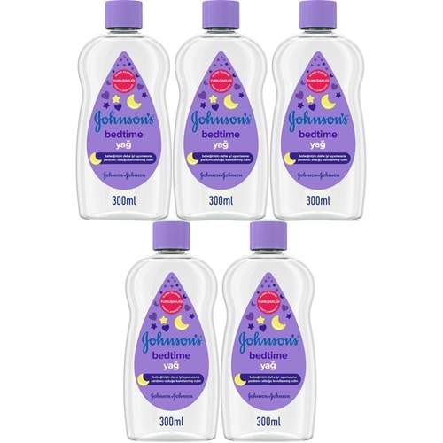 Johnsons Baby Bebek Yağı 300ML Bedtime (Uyku Rutini) (5 Li Set)